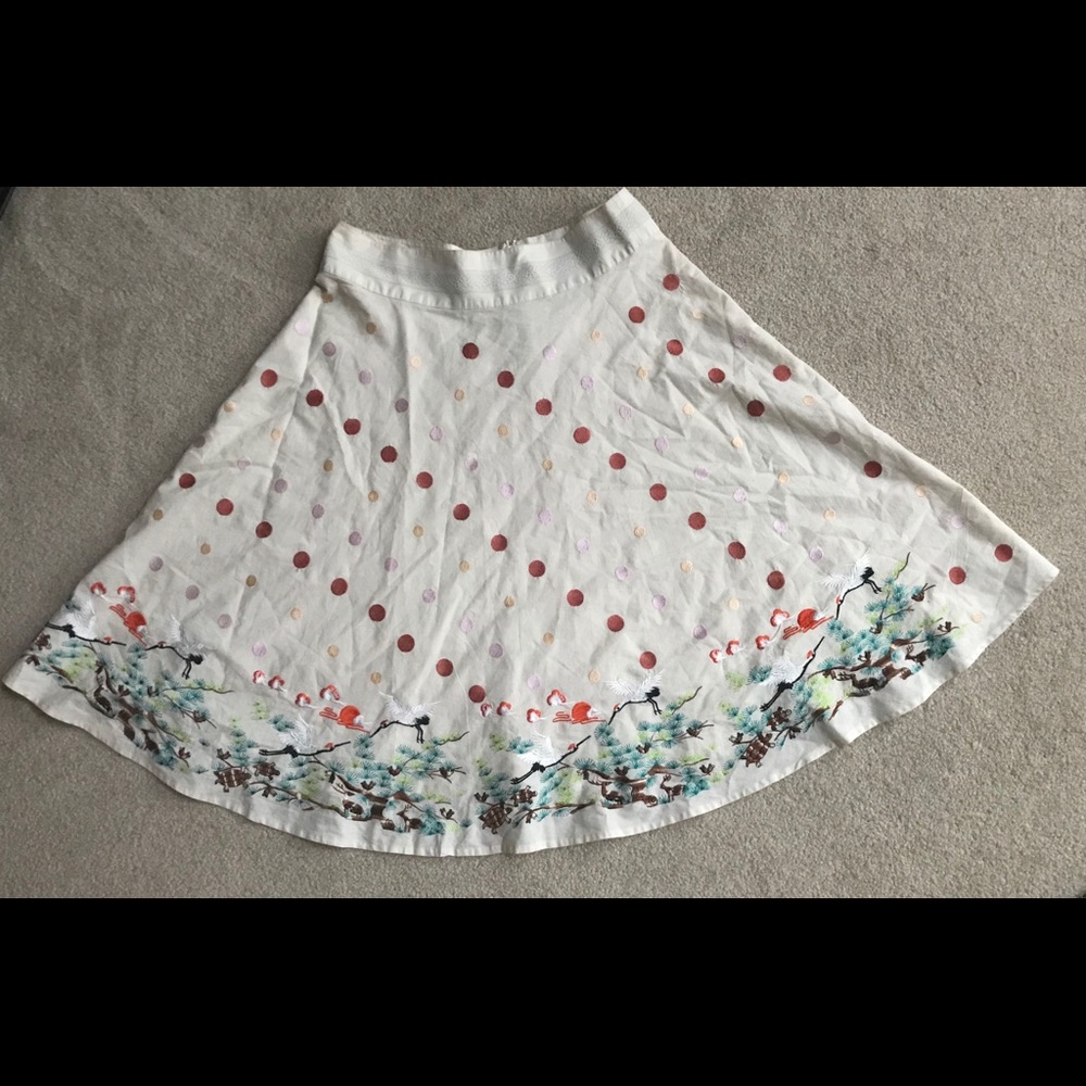 Vintage Miss Jackson’s Tulsa Embroidered Vintage Skirt 38